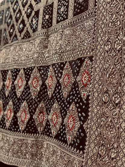 BLACK BANARASI SILK ZARDOZI DUPATTA