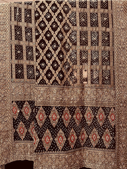 BLACK BANARASI SILK ZARDOZI DUPATTA