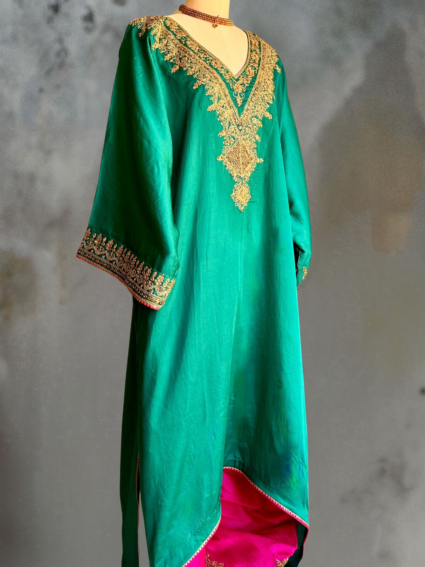 TEAL BLUE KAFTAN SUIT