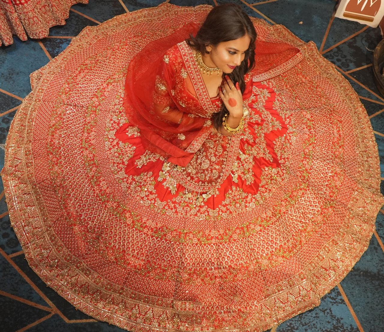 HEAVY PEARL BEADING SILK LEHENGA