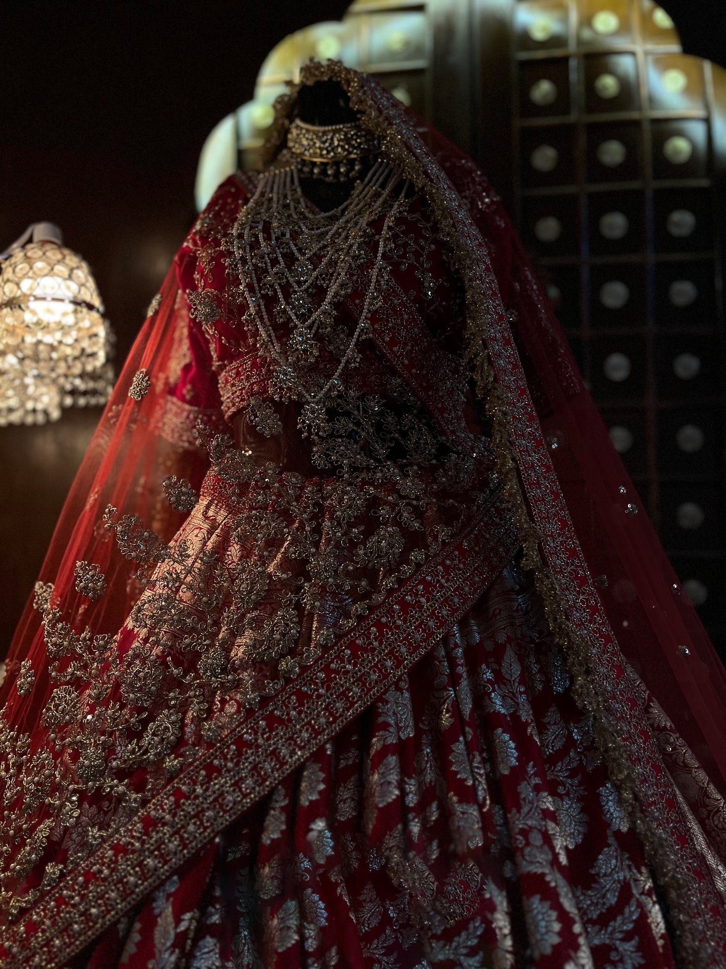 HALF BORDER RAW SILK BENARASI LEHENGA