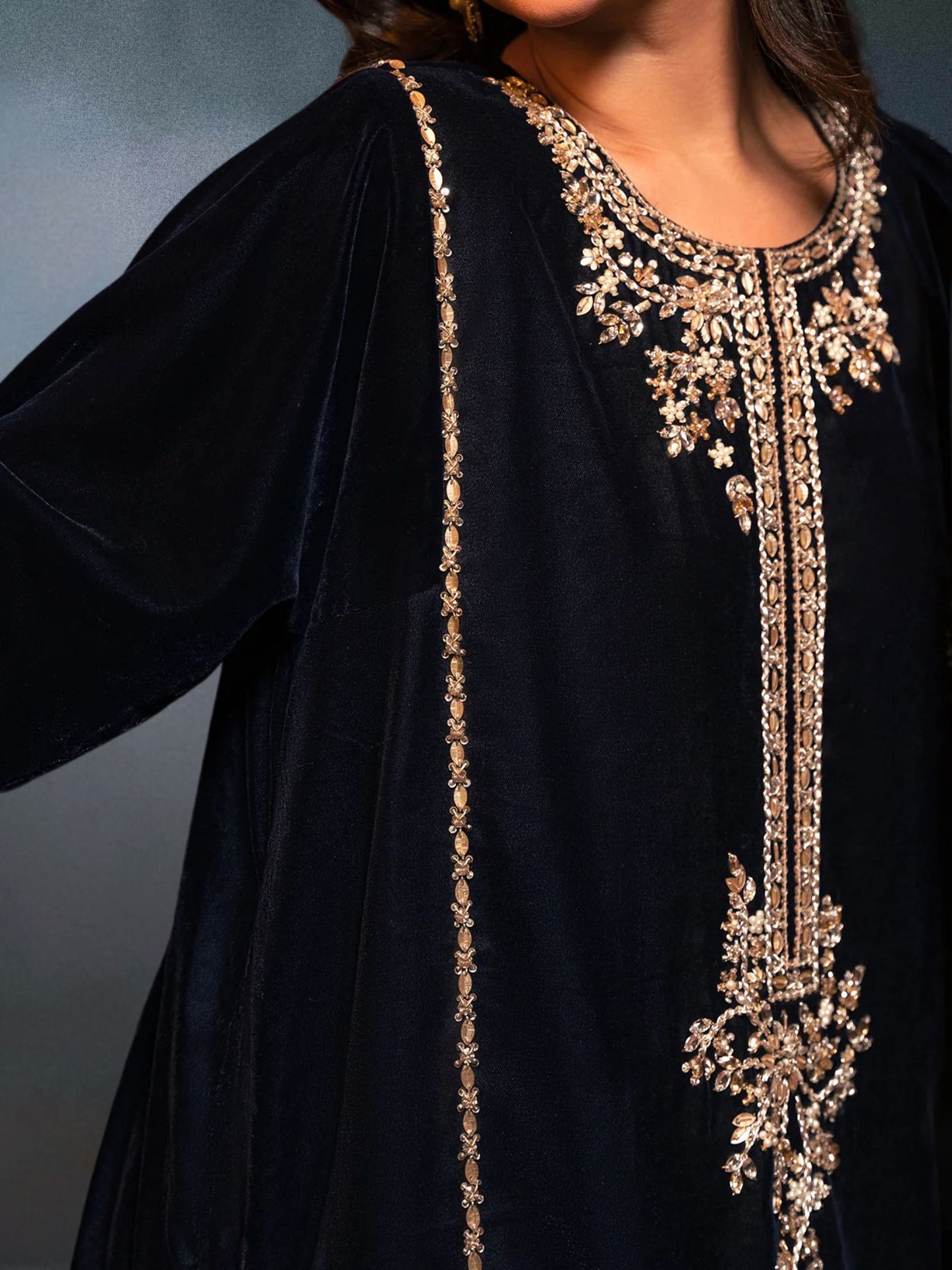 MIDNIGHT VELVET BLACK SUIT