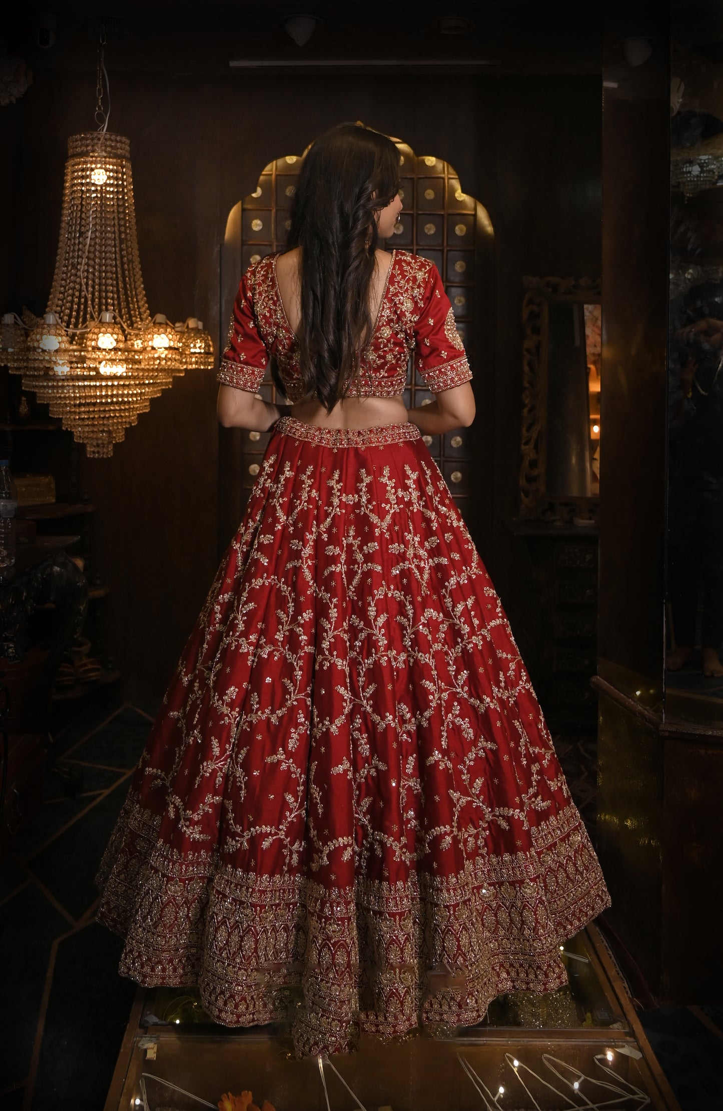 PAISLEY JAAL WORK SILK LEHENGA
