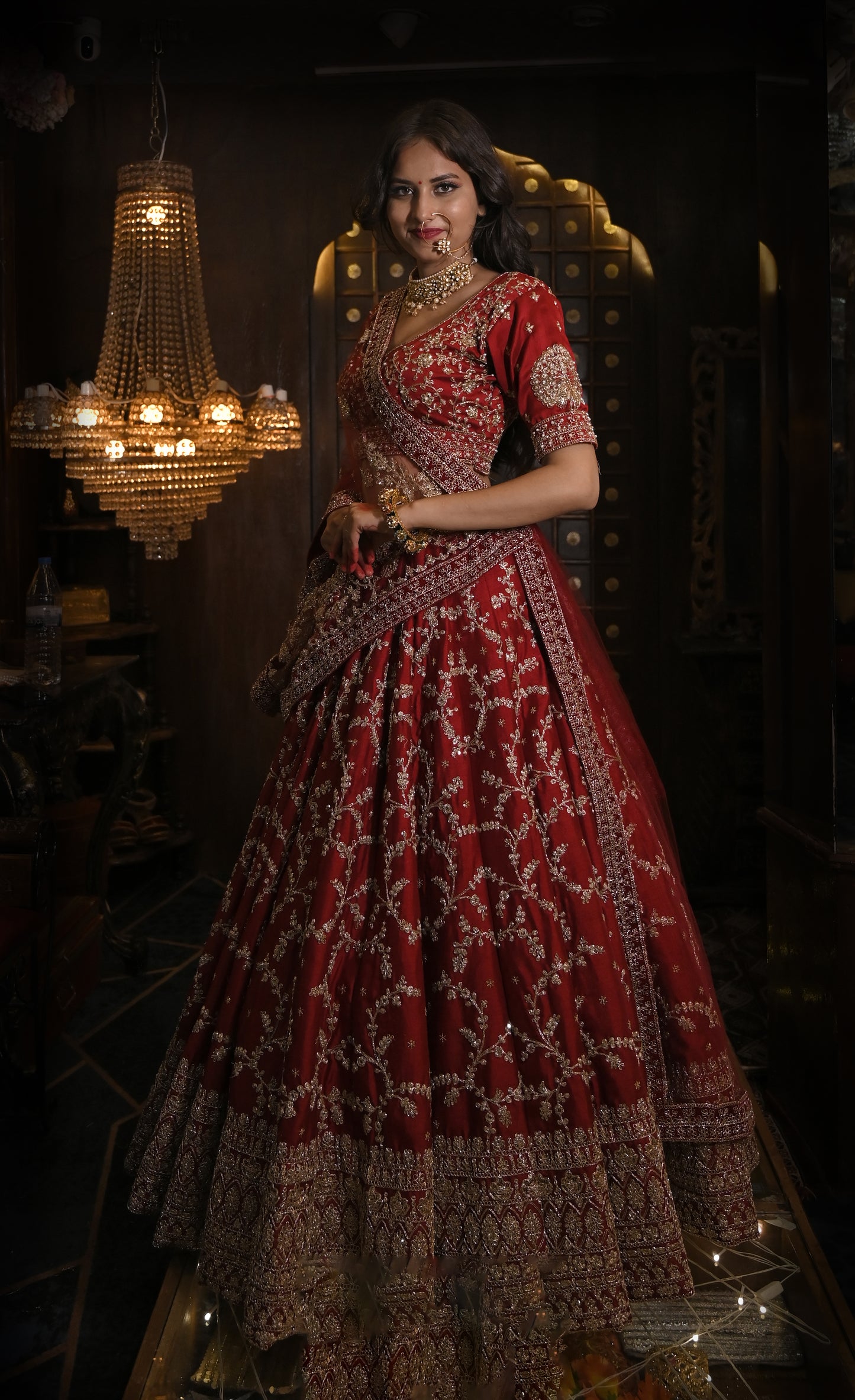 PAISLEY JAAL WORK SILK LEHENGA