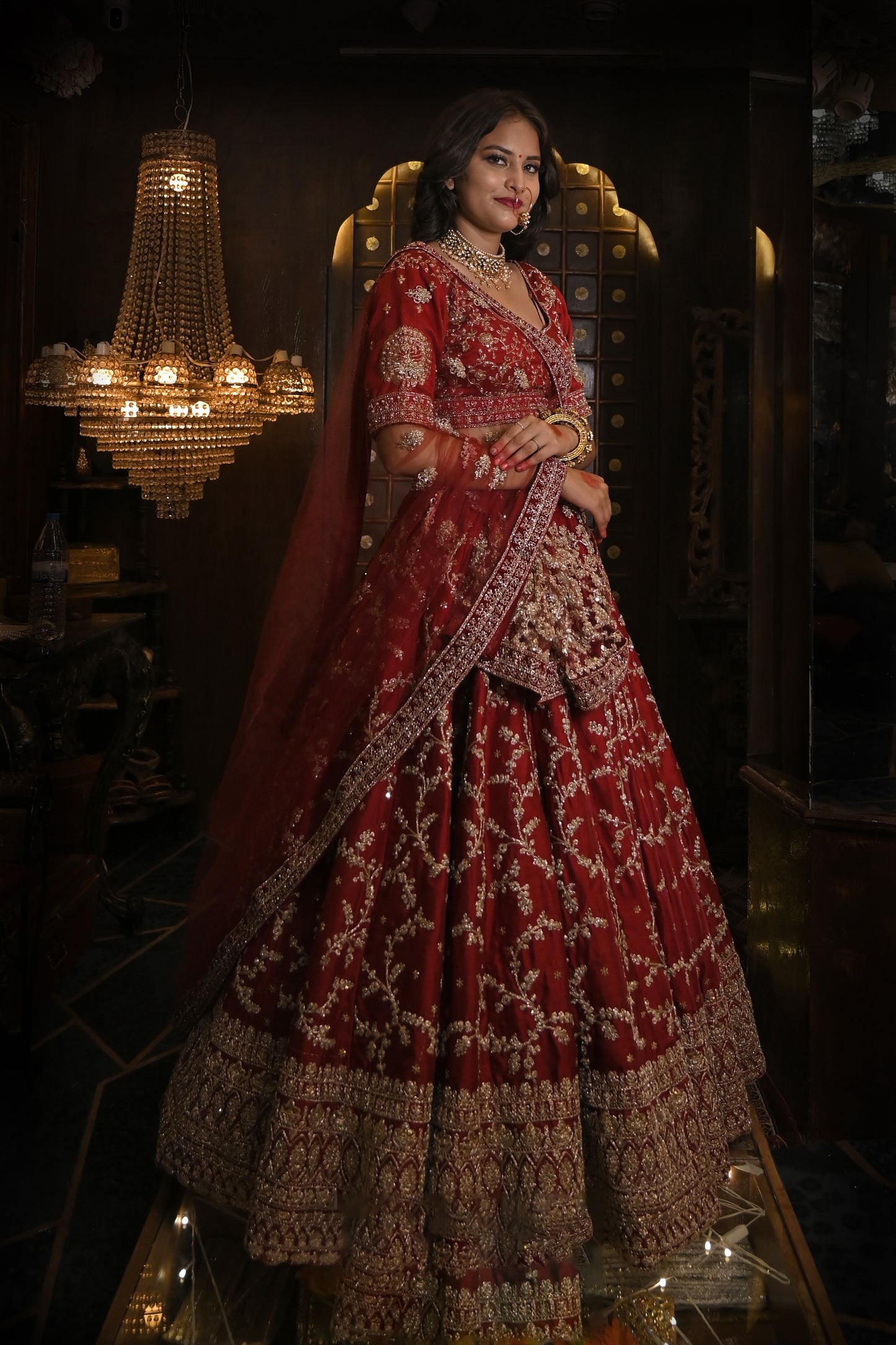 PAISLEY JAAL WORK SILK LEHENGA
