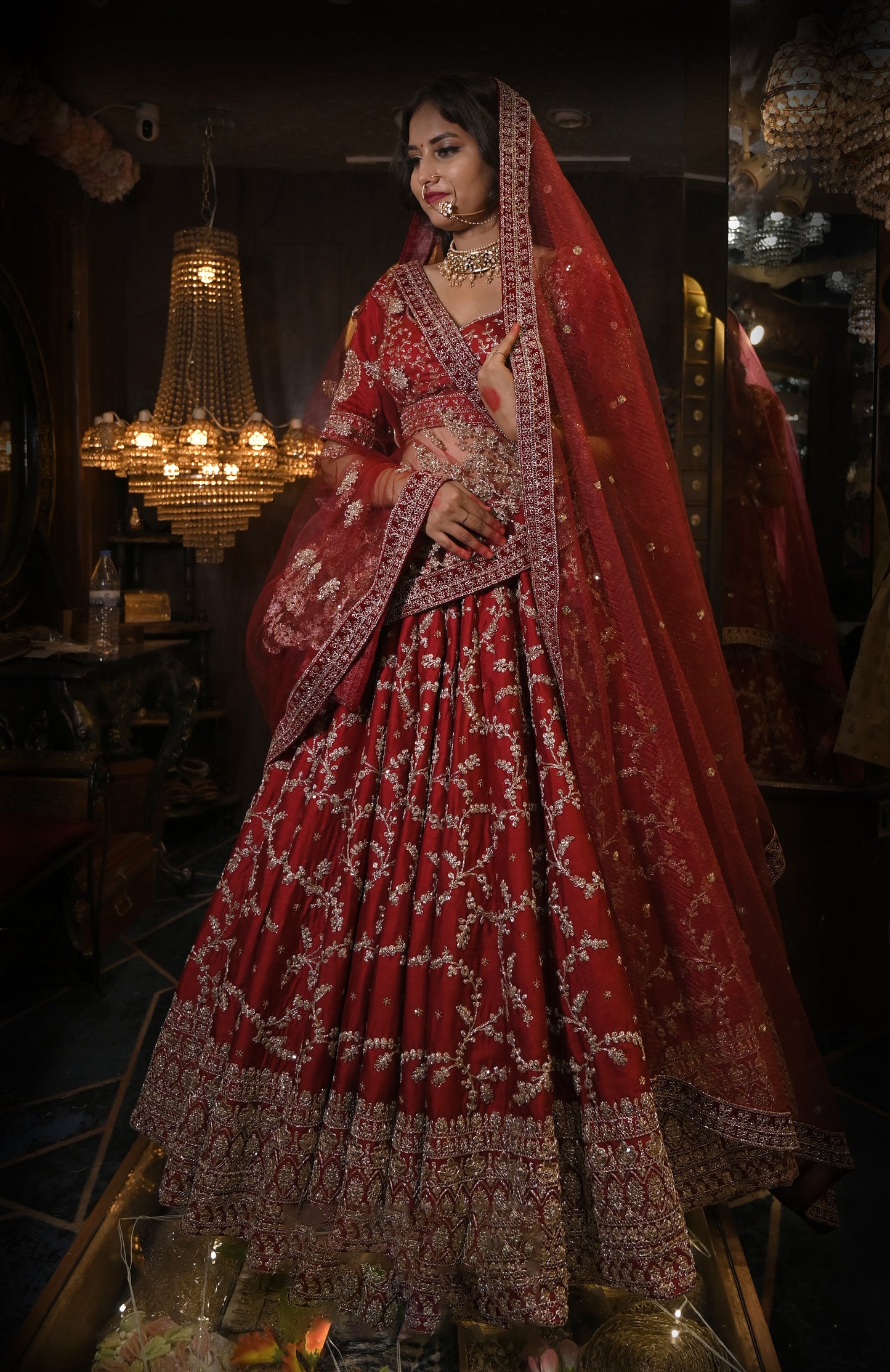 PAISLEY JAAL WORK SILK LEHENGA