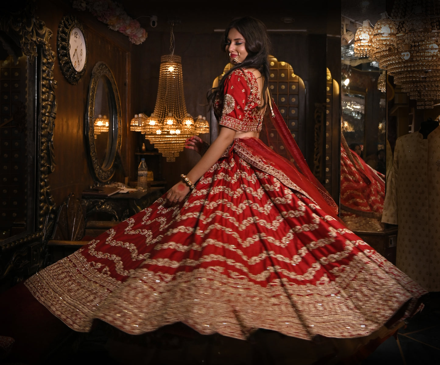 PAISELY ZIG ZAG SILK LEHENGA