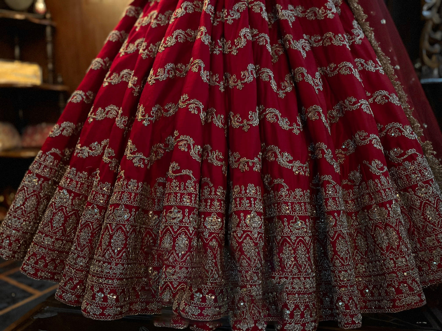 PAISELY ZIG ZAG SILK LEHENGA