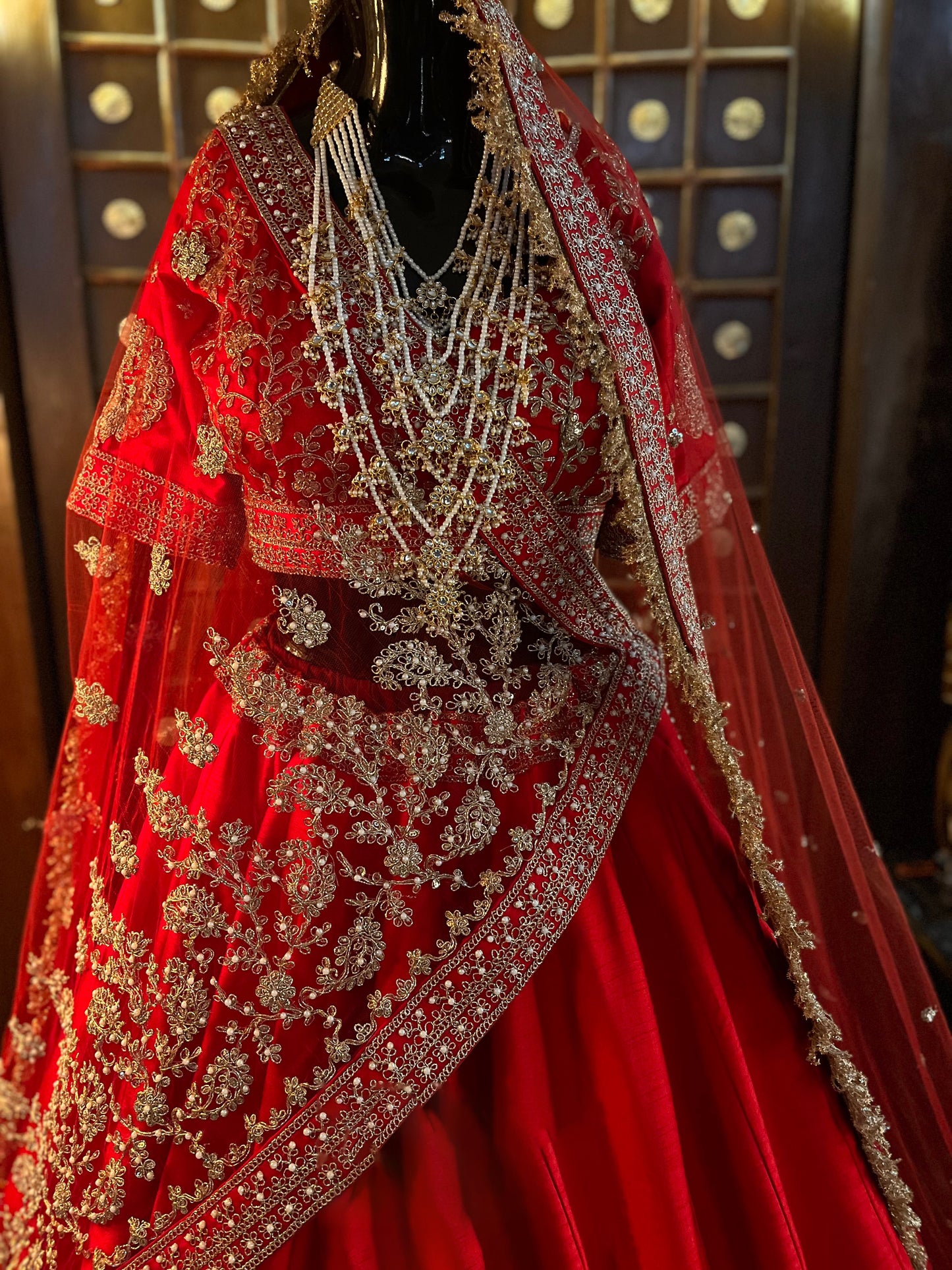 HALF BORDER SILK LEHENGA