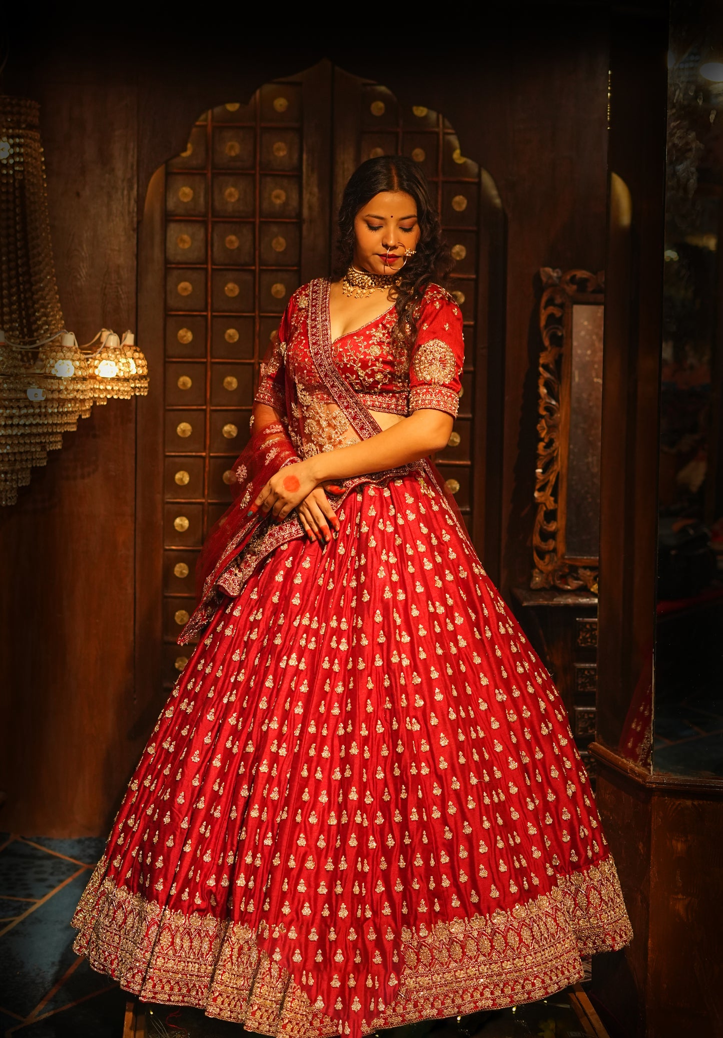 PAISLEY BUTTI SILK LEHENGA
