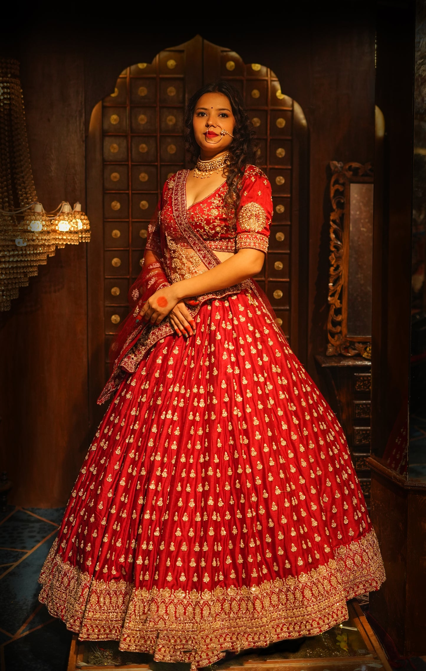 PAISLEY BUTTI SILK LEHENGA