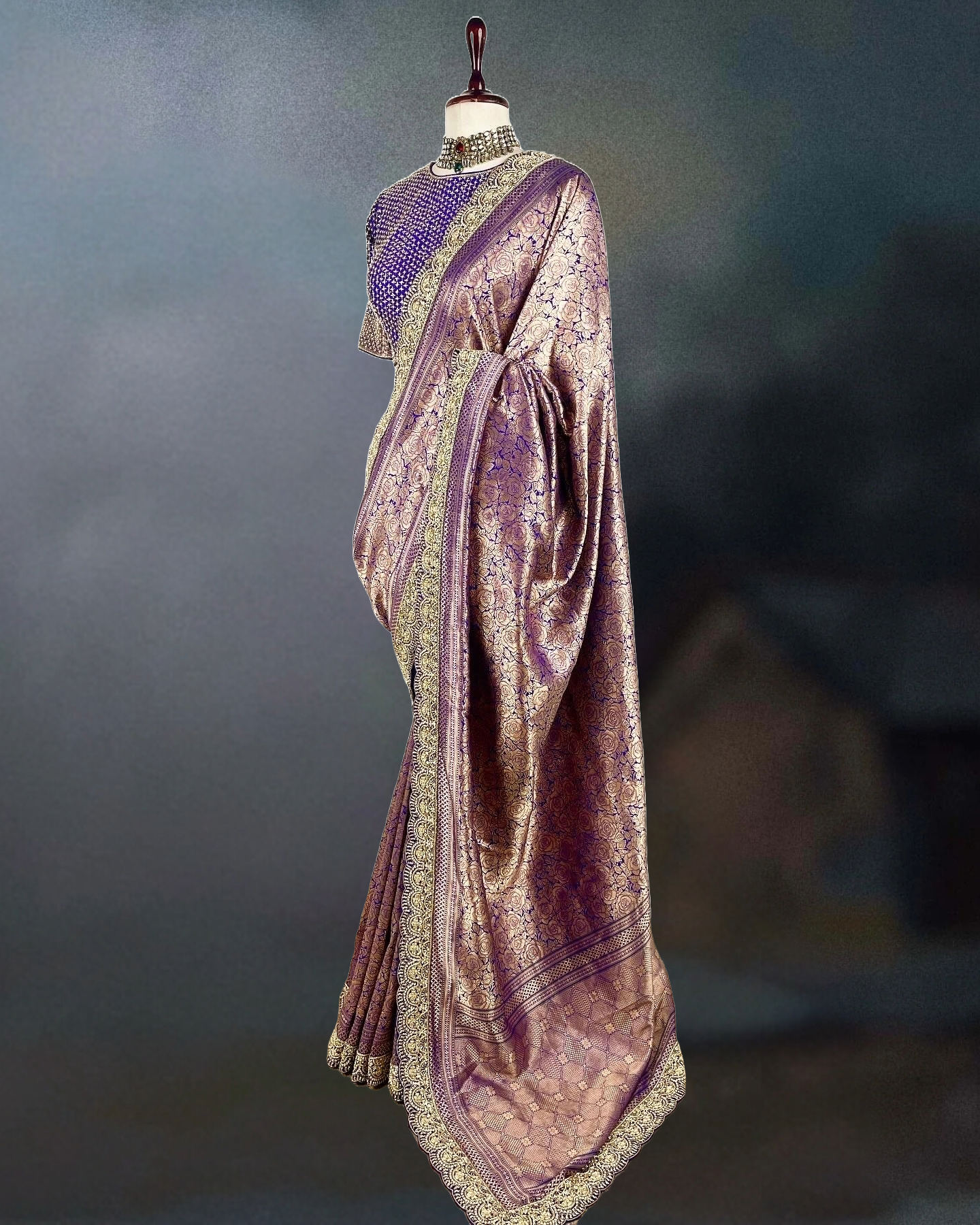 BANARASI SAREE WITH ZARDOZI WORK