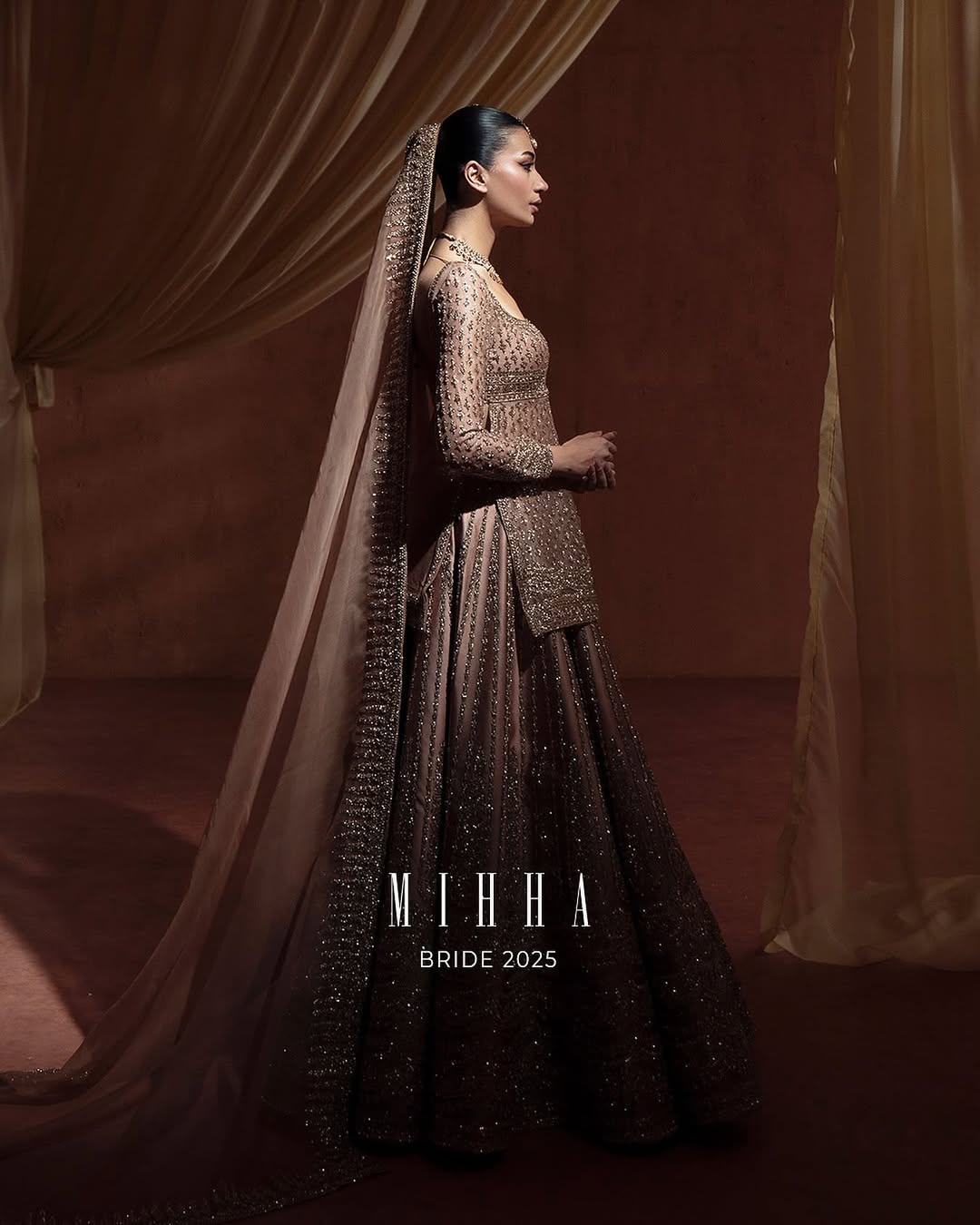 FAWN BRIDAL RAW AND SATIN SILK LEHENGA