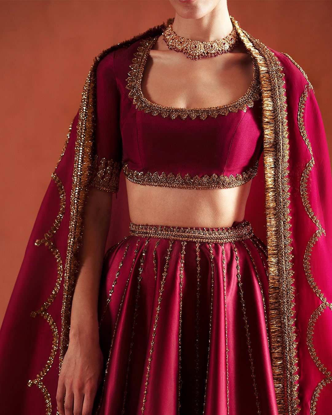 DARK PINK BRIDAL LEHENGA