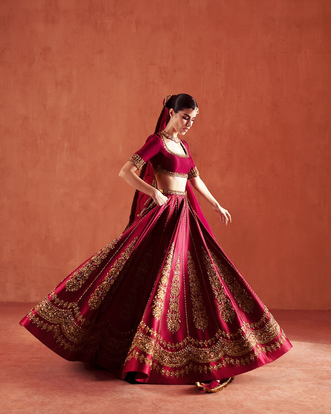 DARK PINK BRIDAL LEHENGA