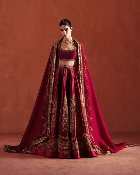 DARK PINK BRIDAL LEHENGA