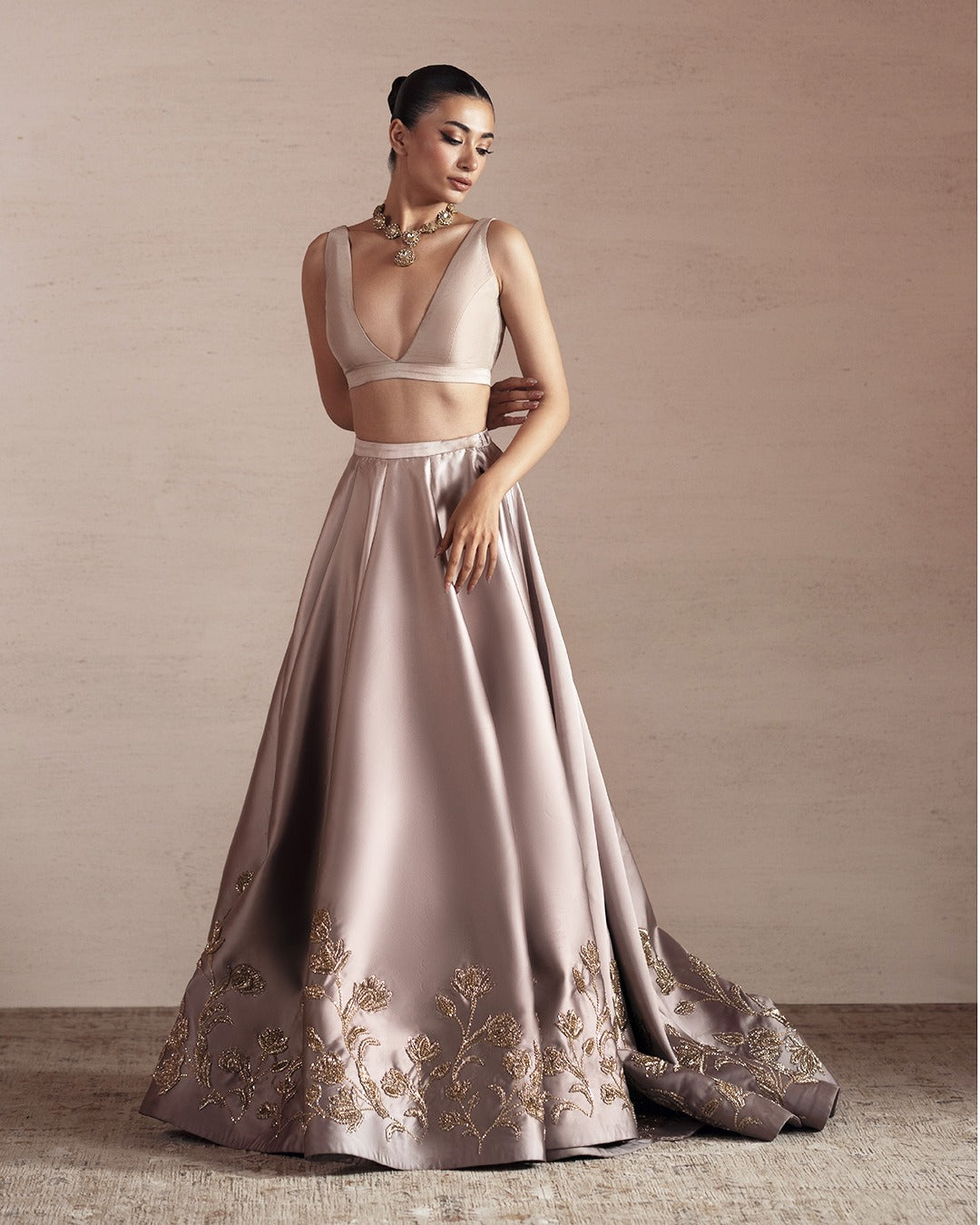 SPRING LILAC SILK LEHENGA