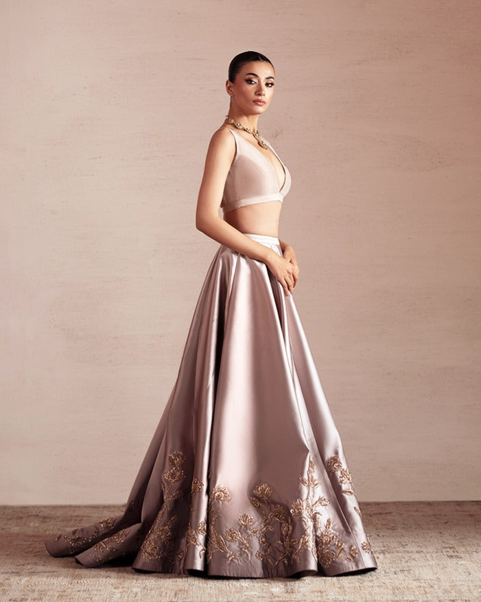 SPRING LILAC SILK LEHENGA