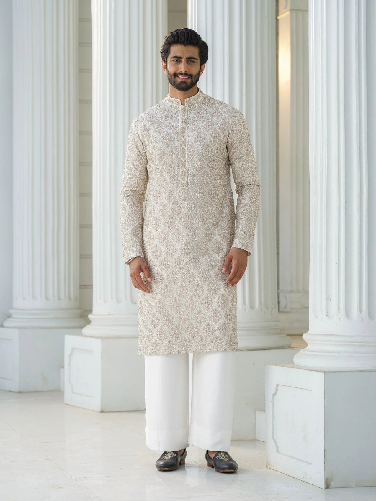 ORGANZA KURTA WITH HAND ZARDOZI & KARCHOPI EMBROIDERY